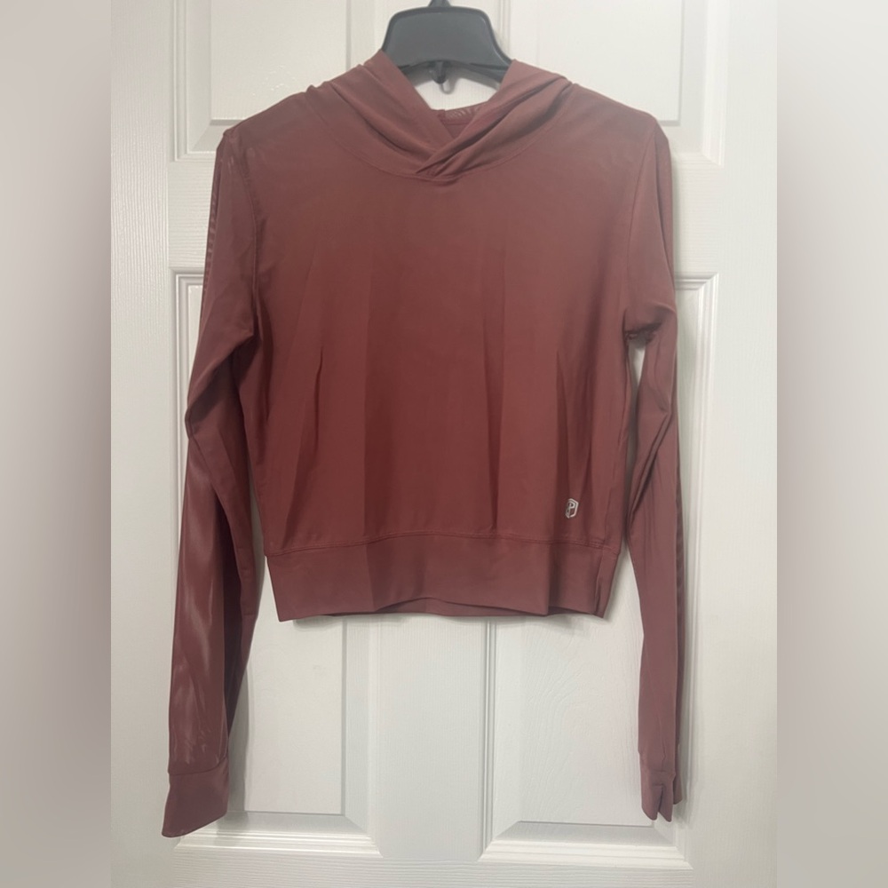 Born Primitive Sheer Mesh Hoodie in a pink/mauve color. Size medium, EUC